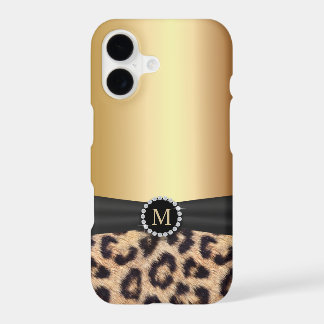 Leopardo moderno del monograma del oro