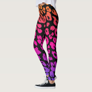 Leopardo Multicolor Impresión Deportes Leggings