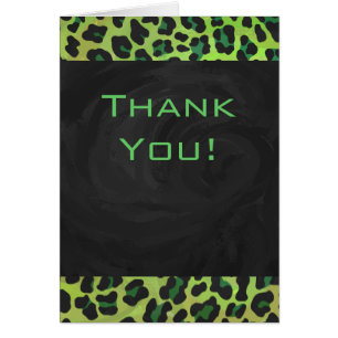 Leopardo negro y verde con monograma