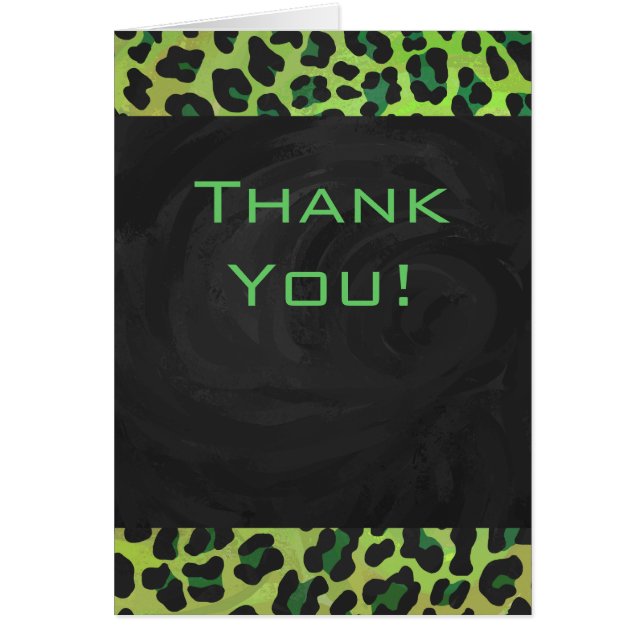 Leopardo negro y verde con monograma (Frente)