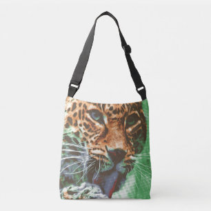 Leopardo Portrait la bolsa Greenery