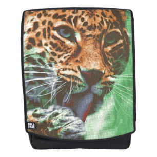 Leopardo Portrait mochila
