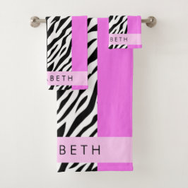 Leopardo Print, Zebra Print, Pink, Your Name