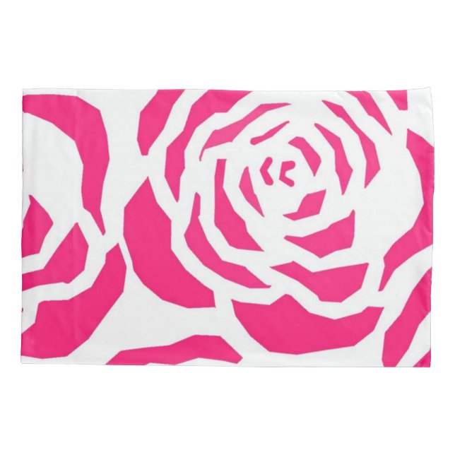 Leopardo rosa Funda de almohada (Reverso)
