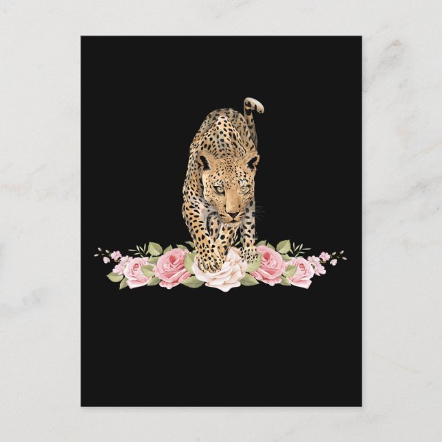 Leopardo, Rosa Leopardo, Postal de Flor de Leopard (Anverso)