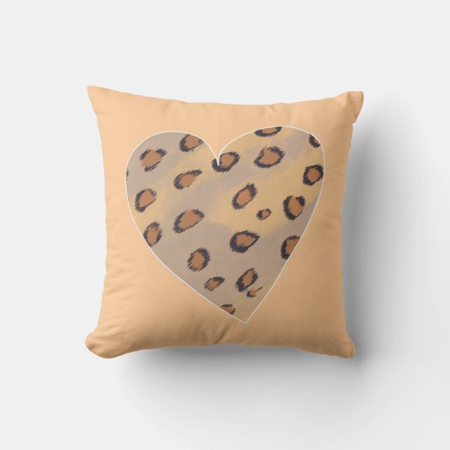 Leopardos del corazón, almohadas Personalizados (Anverso)