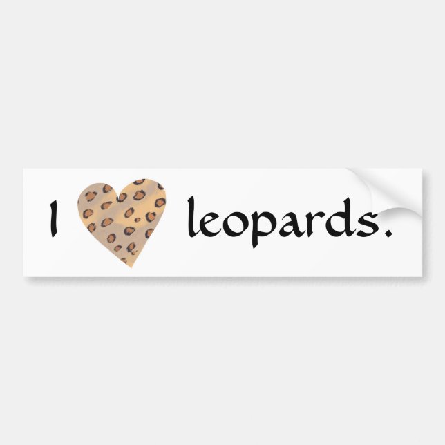 Leopardos del corazón, pegatinas del parachoques (Frente)