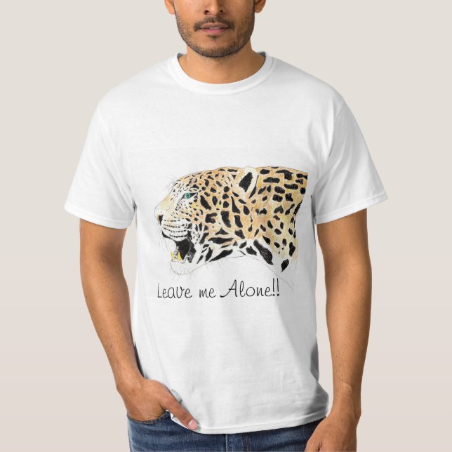¡¡Lepord Déjenme en paz!! Camiseta (Anverso)