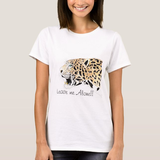 ¡¡Lepord Déjenme en paz!! Camiseta (Anverso)