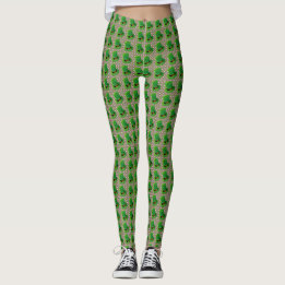 Leprachaun Gorra St. Patrick's Day Print Leggings