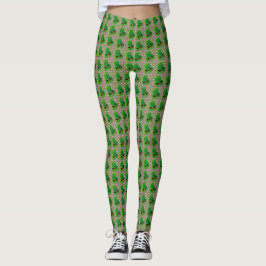 Leprachaun Gorra St. Patrick's Day Print Leggings
