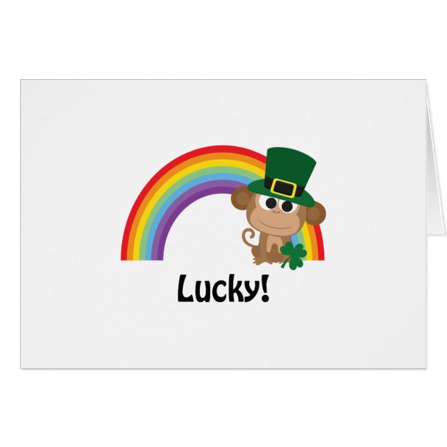 Leprechaun afortunado del mono (Anverso (Horizontal))