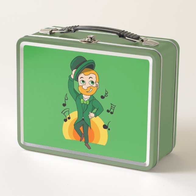 Leprechaun bailando, personalizado de San Patricio (Anverso)