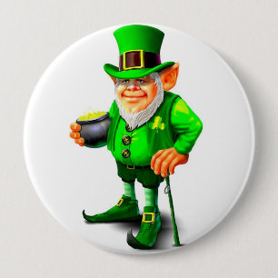 LEPRECHAUN CON el botón de la MINA DE ORO