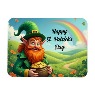 Leprechaun con imán flexible de oro
