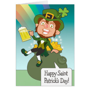 Leprechaun de la mina de oro y de la cerveza