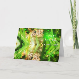 Leprechaun Frog - Tarjeta del Día de San Patricio
