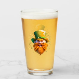Leprechaun gnome cara monedas de oro Día de Patric