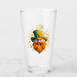 Leprechaun gnome cara monedas de oro Día de Patric