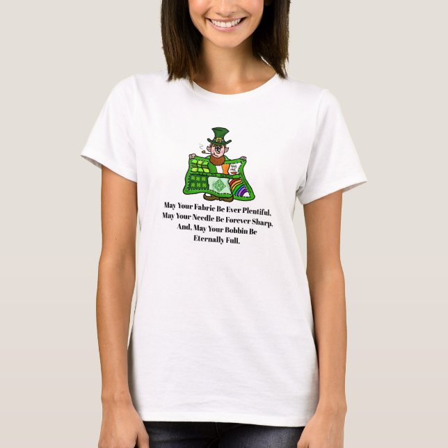 Leprechaun irlandés con camiseta Quilt (Anverso)