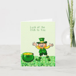 Leprechaun Luck de la tarjeta irlandesa