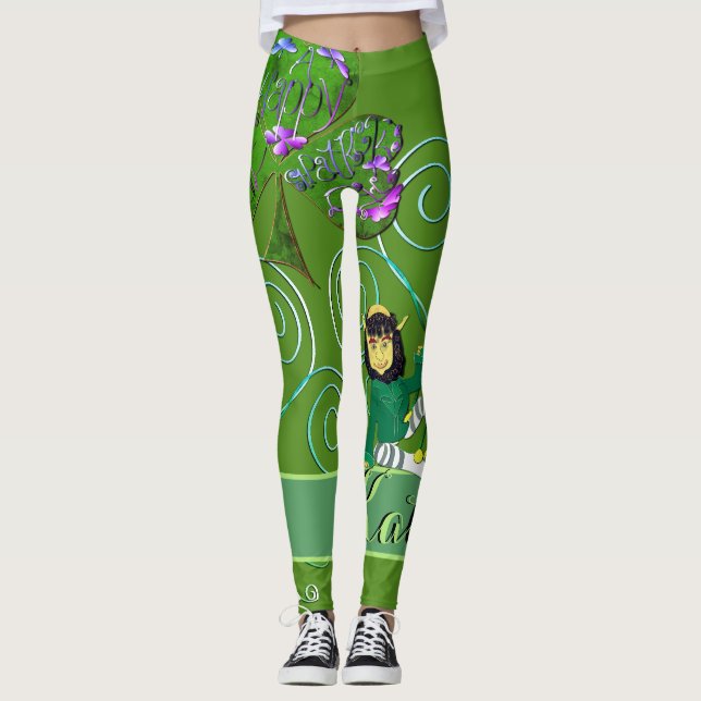 Leprechaun Shamrock Leggings (Anverso)