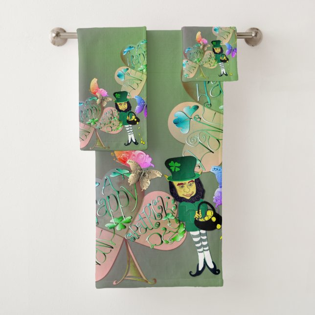 Leprechaun Shamrocks "Feliz San Patricio" (In situ)