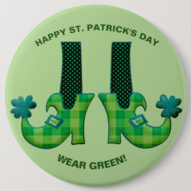 LEPRECHAUN SHOES ST. BOTÓN DEL DÍA DE PATRICK (Anverso)