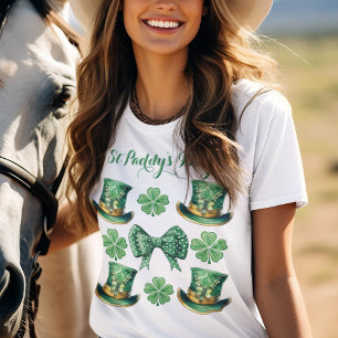 Leprechaun Top Sats con Clover y Coquette Bow