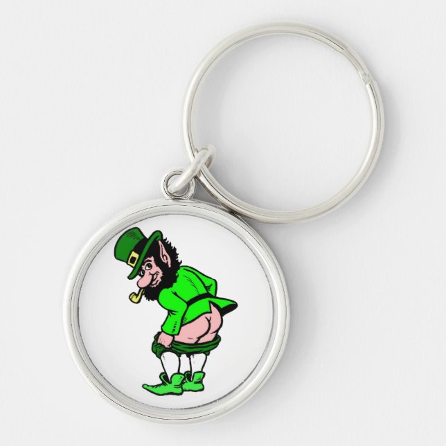 Leprechaun travieso en su llavero (Frente)