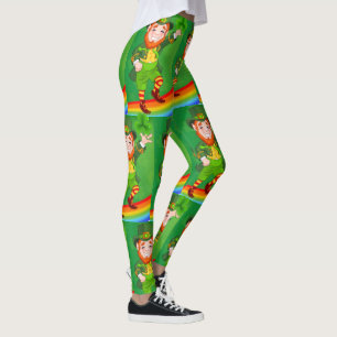 Leprechaun's & Shamrock St Patrick's Day Leggings