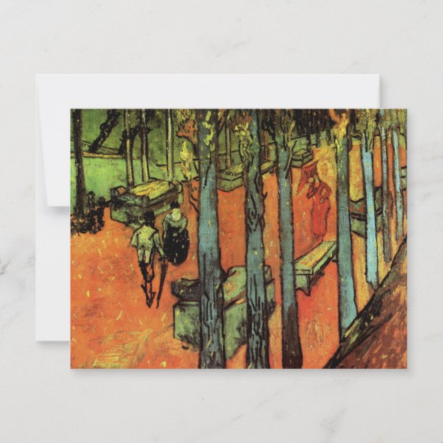 Les Alyscamps, hojas de otoño de Vincent van Gogh (Anverso)