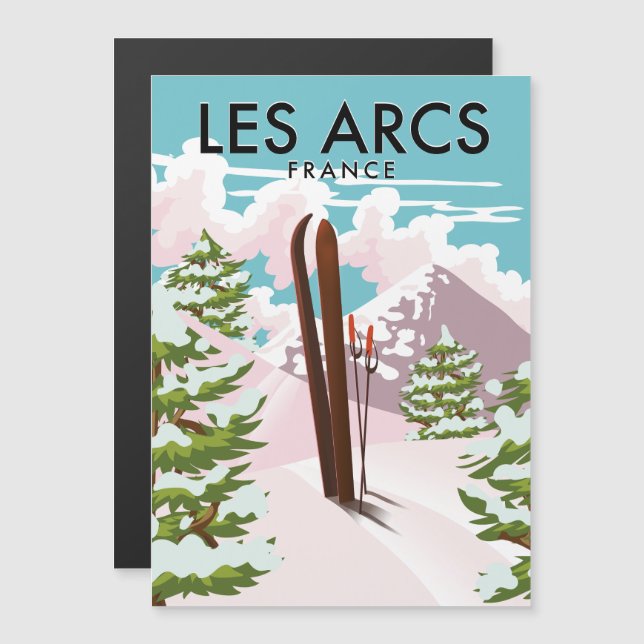 Les Arcs Francia viaje esquí (Anverso/Reverso)