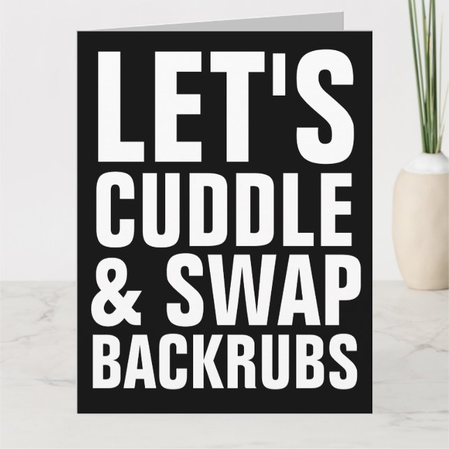 LE'S CUDDLE & SWAP BACKRUBS GRANDES TARJETAS DE CU (Anverso)