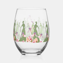 Les Femme Vaso de vino sin tallo de 16 oz. Diseño 