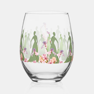 Les Femme Vaso de vino sin tallo de 16 oz. Diseño 