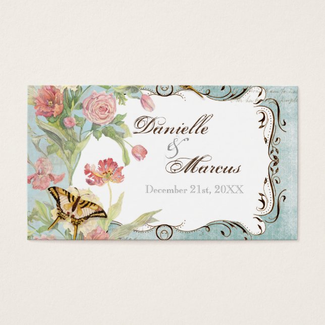 Les Fleurs Peony Rosa Tulip Floral Flowers Boda (Frente)