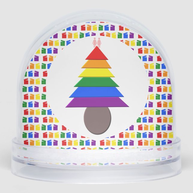 Lesbians Rainbow Christmas Tree and Presents (Anverso)