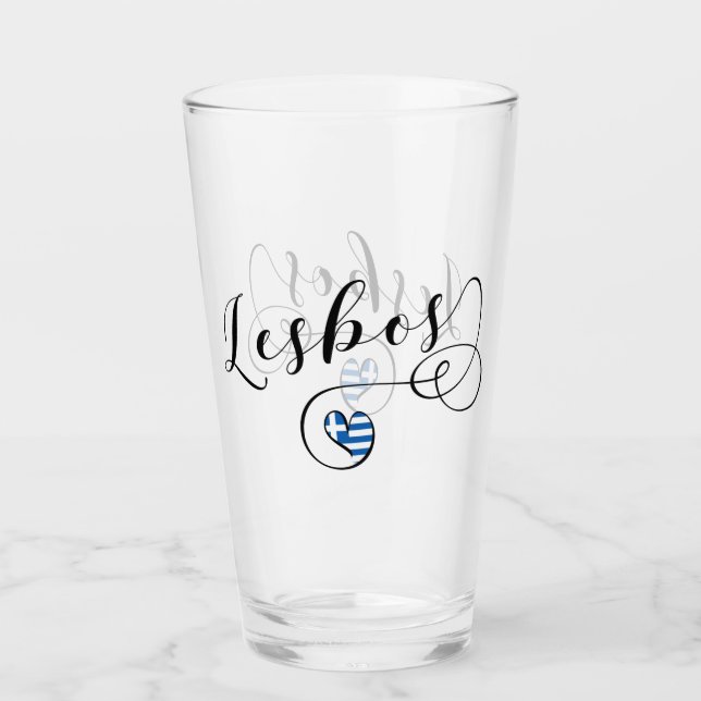 Lesbos, Corazón Griego En Bandera, Grecia (Anverso)