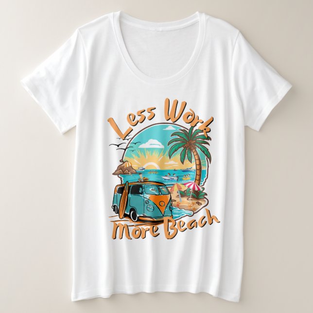 Less Work More Beach for Summer Vacation (Anverso del diseño)