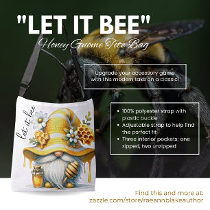 "Let It Bee" Bolsa de mano Gnomo de la Miel