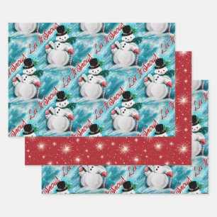 "Let It Snow" (Dejar nieve) Envoltura de papel de 