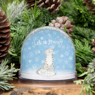 Let it snow! Snow leopard Christmas snow globe