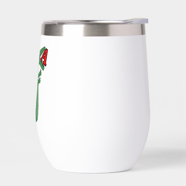 Letra A Alligator Baby Bodysuit. Alpe animal (Izquierdo)