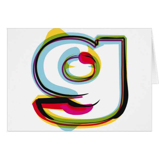 Letra abstracta y colorida g (Anverso (Horizontal))