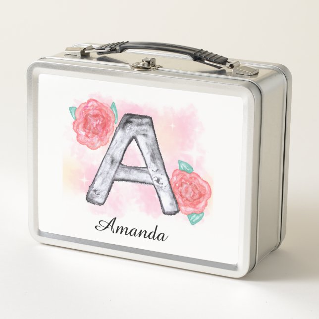 Letra acuarela floral a (Anverso)