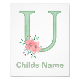 Letra acuarela personalizada Impresión fotográfica