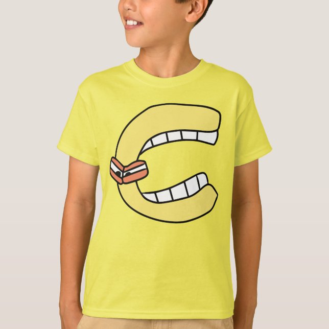 Letra alfabeta c de camiseta (Anverso)