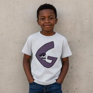 Letra alfabeta de camiseta G