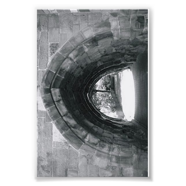 Letra alfabeta fotografía C2 blanco y negro 4x6 (Frente)
